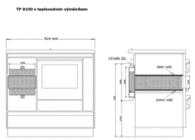 Sporák 9100 TV - nákres